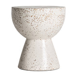 Albenga White Terrazzo Side Table