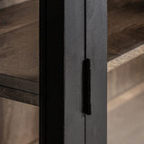 Bavay Black Mango Wood Glass Cabinet