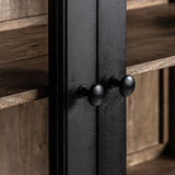 Bavay Black Mango Wood Glass Cabinet