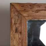 Lux Teak Wood Square Mirror