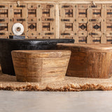 Lestans Black Teak Wood Coffee Table