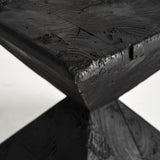 Vievy Black Recycled Pine Wood Side Table