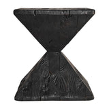 Vievy Black Recycled Pine Wood Side Table