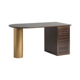 Cheb Brown Pine Wood Desk