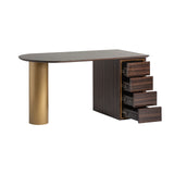 Cheb Brown Pine Wood Desk