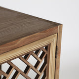 Melnik Elm Wood Modular Display Cabinet