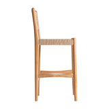 Agia Teak Wood Tall Bar Stool