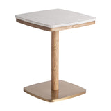 Alferce White Terrazzo Marble Bar Table