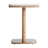 Alferce White Terrazzo Marble Bar Table