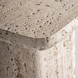 Theuville Solid Travertine Side Table