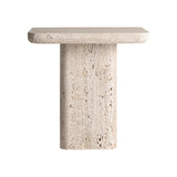 Theuville Solid Travertine Side Table