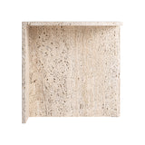 Theuville Travertine Side Table