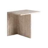 Theuville Travertine Side Table