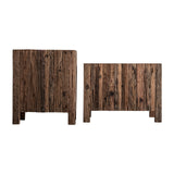 Samsun Reclaimed Wood Plant Pot (Set Of 2)