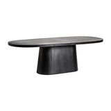 Nauen Oval Black Mango Wood Dining Table