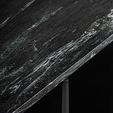 Nara Mango Wood Low Bookcase Black