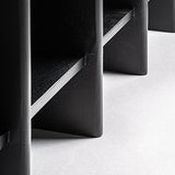 Nara Mango Wood Low Bookcase Black