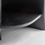 Nara Mango Wood Low Bookcase Black
