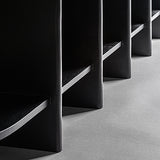 Nara Mango Wood Low Bookcase Black