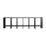 Nara Mango Wood Low Bookcase Black