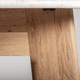 Nara Natural Oak Wood Dining Table Marble Top