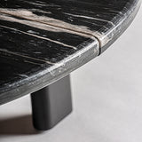 Nara Black Mango Wood Coffee Table Marble Top