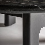Nara Black Mango Wood Coffee Table Marble Top