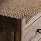 Lahn Firwood Chest of Drawers Rattan Top