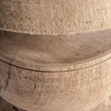 Beyssac Mango Wood Table Lamp Jute Shade