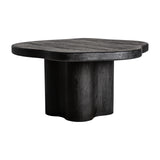 Wortz Circular Black Mango Wood Dining Table