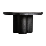 Wortz Circular Black Mango Wood Dining Table