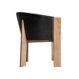 Nara Oak Wood Chair - Leather