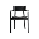 Tasque Matte Black Oak Wood Chair