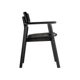 Tasque Matte Black Oak Wood Chair