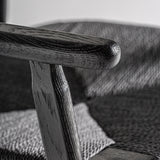 Tasque Matte Black Oak Wood Chair