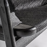 Tasque Matte Black Oak Wood Chair