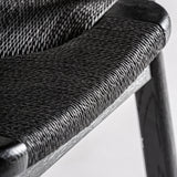 Tasque Matte Black Oak Wood Chair