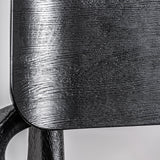 Tasque Matte Black Oak Wood Chair