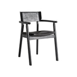 Tasque Matte Black Oak Wood Chair