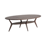 Terborg Ash Wood Oval Coffee Table