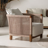 Trena Recycled Teak Wood Outdoor Armchair