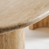 Thiennes Travertine Oval Dining Table