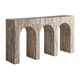 Viaud Travertine Console Table