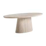 Thiennes Travertine Oval Dining Table