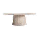 Thiennes Travertine Oval Dining Table