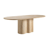 Thiennes Travertine Oval Dining Table - 220cm