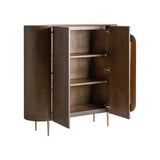 Treignac Brown Oak Wood Cabinet