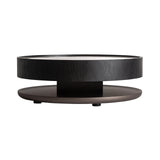 Breil Black Oak Wood Coffee Table Ceramic Top