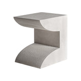 Trim Off White Concrete Side Table