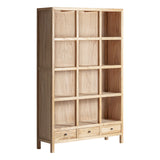 Brecey Recycled Elm Tree Wood Modular Bookcase